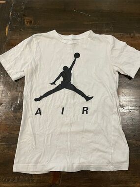 Nike White Tee with Black Jumpman Logo